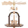 1-Tier Pyramid - Seven Angels and Glass Bells - 38x28 cm / 15x11 inch