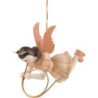 Schwebeengel mit Althorn, natur - 6,6 cm