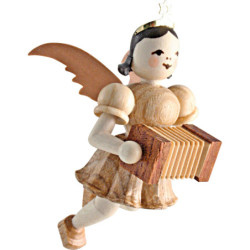 Schwebeengel mit Harmonika, natur - 6,6 cm