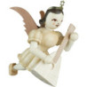 Floating Angel with Balalaika - Natural - 6,6 cm / 2.6 inch