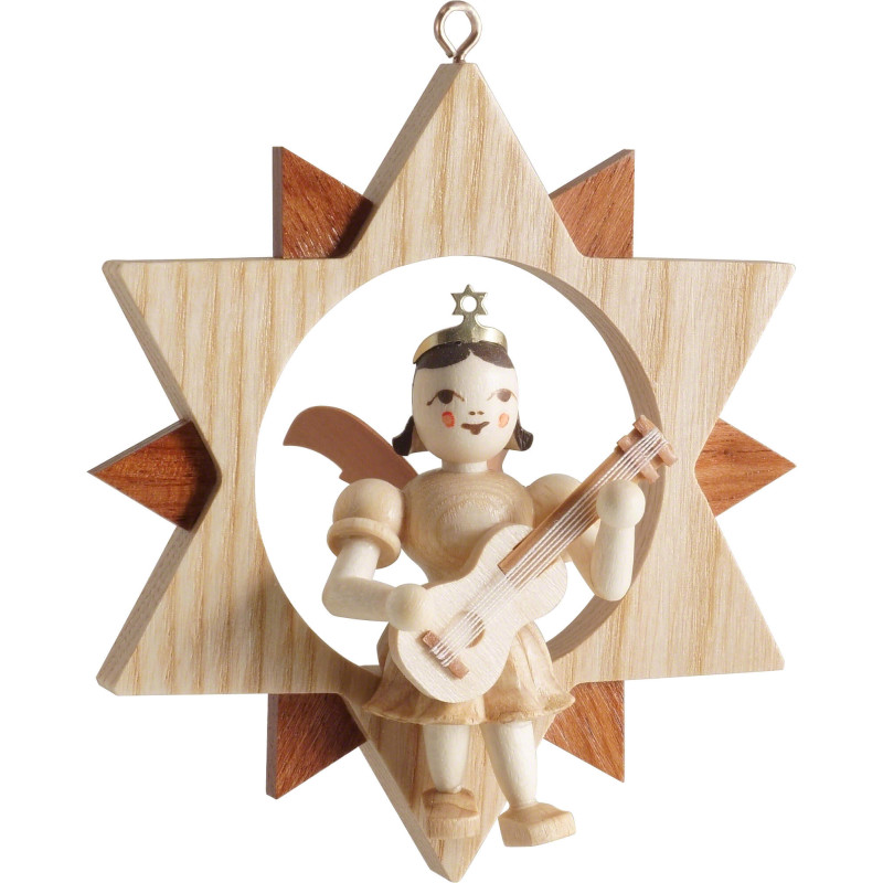 Angel Short Skirt with Guitar in Star - Natural - 9 cm / 3.5 inch