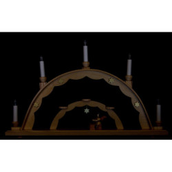 Candle Arch - Angel at the Zither and Electric Lights - 55x32 cm / 21.7x12.6 inch