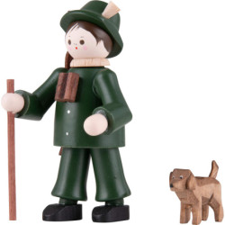 Thiel-Figur Förster mit Hund - bunt - 6 cm