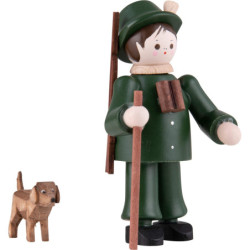Thiel Figurine - Forester with Dog - coloured - 6 cm / 2.4 inch