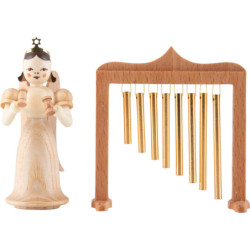 Angel Long Skirt with Tubular Bells - Natural - 6,6 cm / 2.6 inch