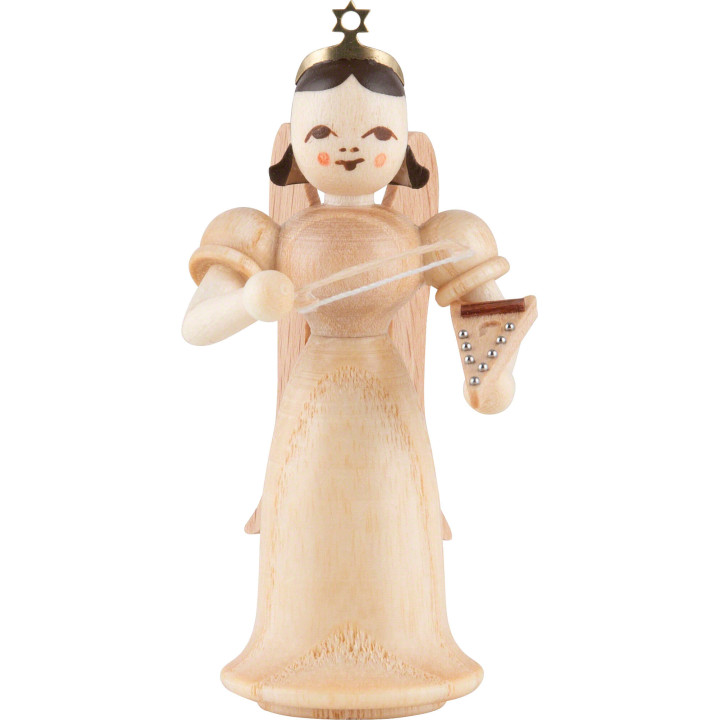 Langrockengel mit Psalter, natur - 6,6 cm
