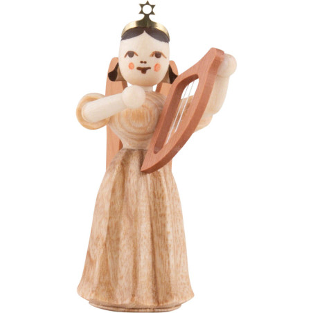 Long Pleated Skirt Angel with Lyre, Natural - 6,6 cm / 2.6 inch