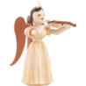 Faltenlangrockengel mit Violine, natur - 6,6 cm