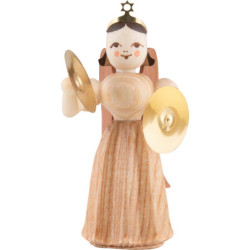 Angel Long Pleated Skirt with Cymbals, Natural - 6,6 cm / 2.6 inch