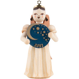 Angel Long Pleaded Skirt Moon and Stars - Natural - 6,6 cm / 2.6 inch