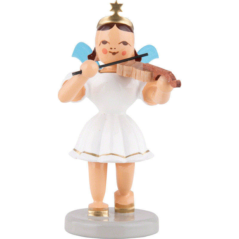 Kurzrockengel mit Violine, farbig - 6,6 cm