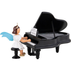 Kurzrockengel farbig am schwarzen Flügel, farbig - 6,6 cm