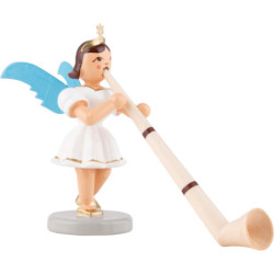 Kurzrockengel mit Alphorn, farbig - 6,6 cm