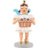 Angel Short Skirt with Flower Basket and Preciosa Crystals - Colored - 6,6 cm / 2.6 inch
