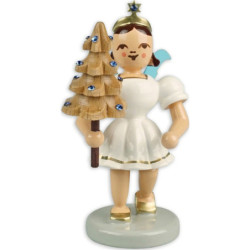 Angel Short Skirt with Tree and Preciosa Crystals colored Special Edition - 6,6 cm / 2.6 inch