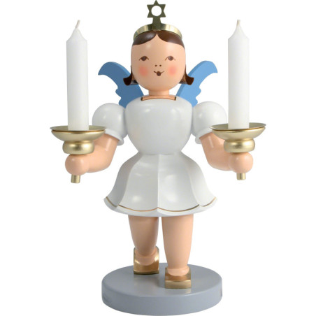 Kurzrockengel mit Kerzenhalter, farbig - 22 cm