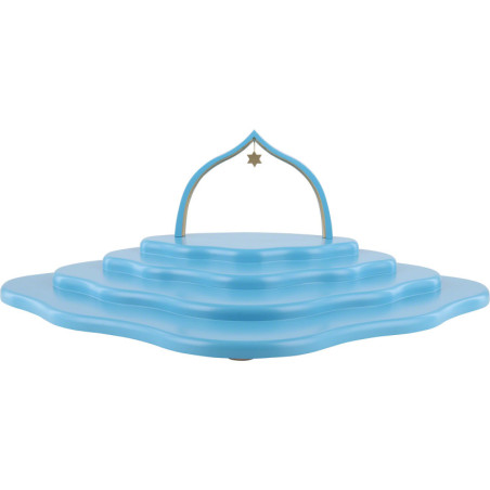 Engelswolke mit vier Etagen, farbig mit Bogen - 55x38x21 cm