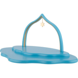 Angel Cloud with Two Levels, Colored with Arch - 35x20x17 cm / 13.8x7.9x6.9 inch