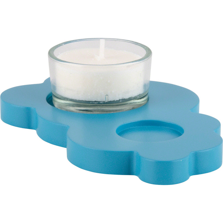 Tea Light Holder Cloud - Colored - without Angel - 13x8cm / 5.1x3.1 inch