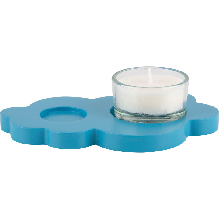 Tea Light Holder Cloud - Colored - without Angel - 13x8cm / 5.1x3.1 inch