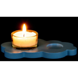 Tea Light Holder Cloud - Colored - without Angel - 13x8cm / 5.1x3.1 inch
