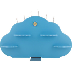 Wolkenrückwand für Engelwolke, farbig - 57x36 cm