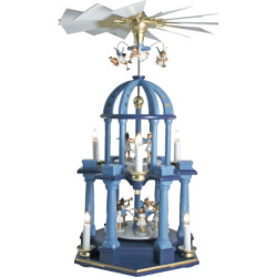2-Tier Pyramid - Electric with Eleven Angels, Colored - 55 cm / 21.7 inch