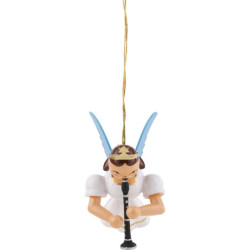 Floating Angel with Clarinet, Colored - 6,6 cm / 2.6 inch