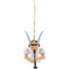 Schwebeengel mit Klarinette, farbig - 6,6 cm