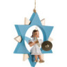 Angel with Cymbals in Star, Colored - 9,5 cm / 3.7 inch