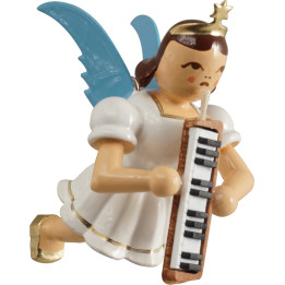 Schwebeengel mit Melodika, farbig - 6,6 cm