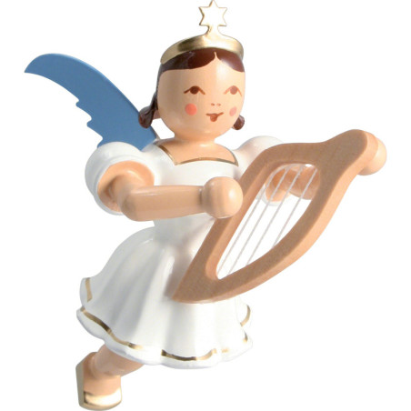 Floating Angel Colored, Lyre - 6,6 cm / 2.6 inch