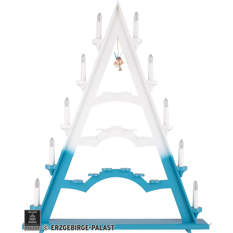 Light Triangle - Electric Lights and One Floating Angel - 53x66 cm / 20.9x26 inch