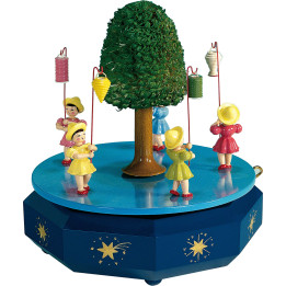 Music Box with Five Lantern Children - 21x20 cm / 8.3x7.9 inch