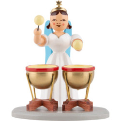 Angel Long Pleated Skirt Double Kettle Drums, Colored - 6,6 cm / 2.6 inch
