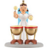 Angel Long Pleated Skirt Double Kettle Drums, Colored - 6,6 cm / 2.6 inch