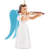Faltenlangrockengel mit Violine, farbig - 6,6 cm