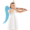 Faltenlangrockengel mit Bratsche, farbig - 6,6 cm