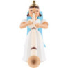 Faltenlangrockengel mit Alphorn, farbig - 6,6 cm