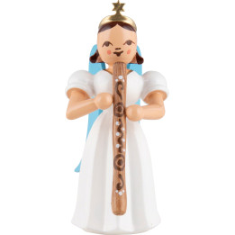 Faltenlangrockengel mit Didgeridoo, farbig  - 6,6 cm