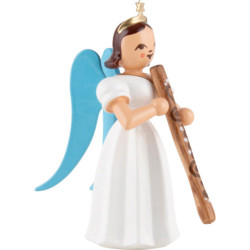 Faltenlangrockengel mit Didgeridoo, farbig  - 6,6 cm