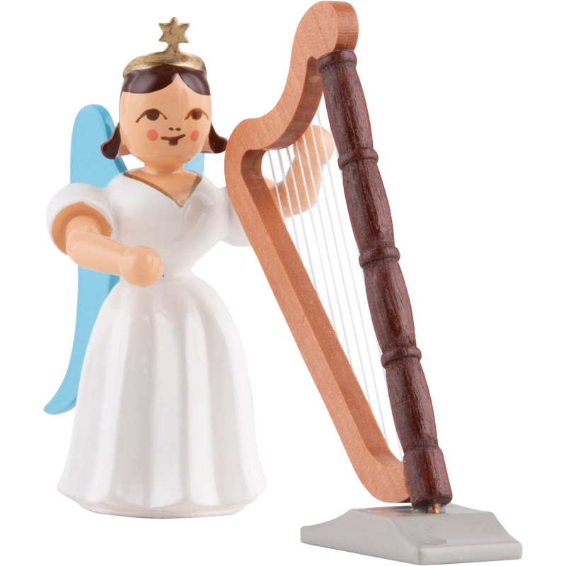 Angel Long Pleated Skirt Harp Sitting, Colored - 6,6 cm / 2.6 inch