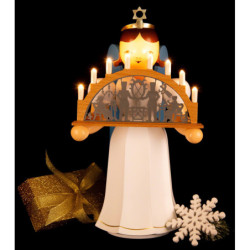 Angel Long Skirt with Candle Arch colored electric - 22 cm / 8.7 inch
