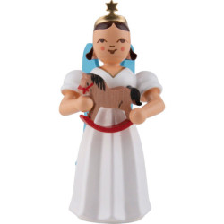 Langrockengel mit Reiterlein, farbig - 6,6 cm