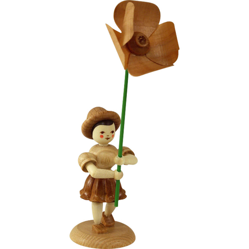 Blumenkind mit Mohnblume - natur - 12 cm