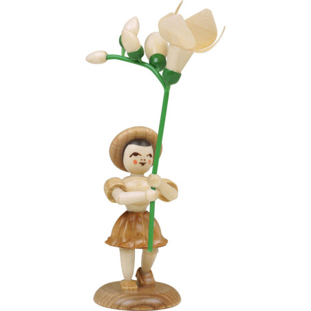 Blumenkind mit Freesie, natur - 11 cm