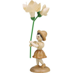 Blumenkind mit Freesie, natur - 11 cm