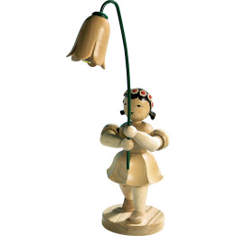 Blumenkind mit Glockenblume, natur - 20 cm