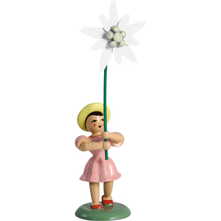 Blumenkind Edelweiß, farbig - 12 cm