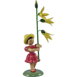 Blumenkind Forsythie, farbig - 12 cm